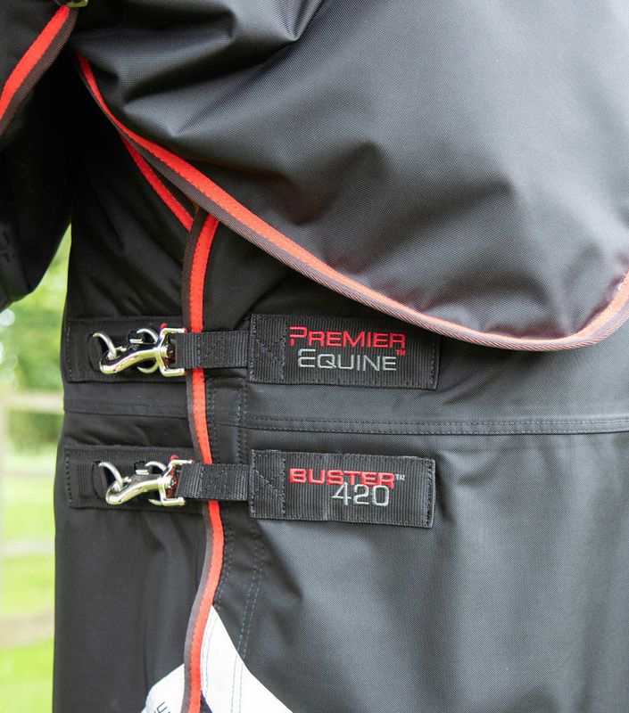 Premier Equine 420gr Buster  Turnout Rug with Classic Neck - Bla
