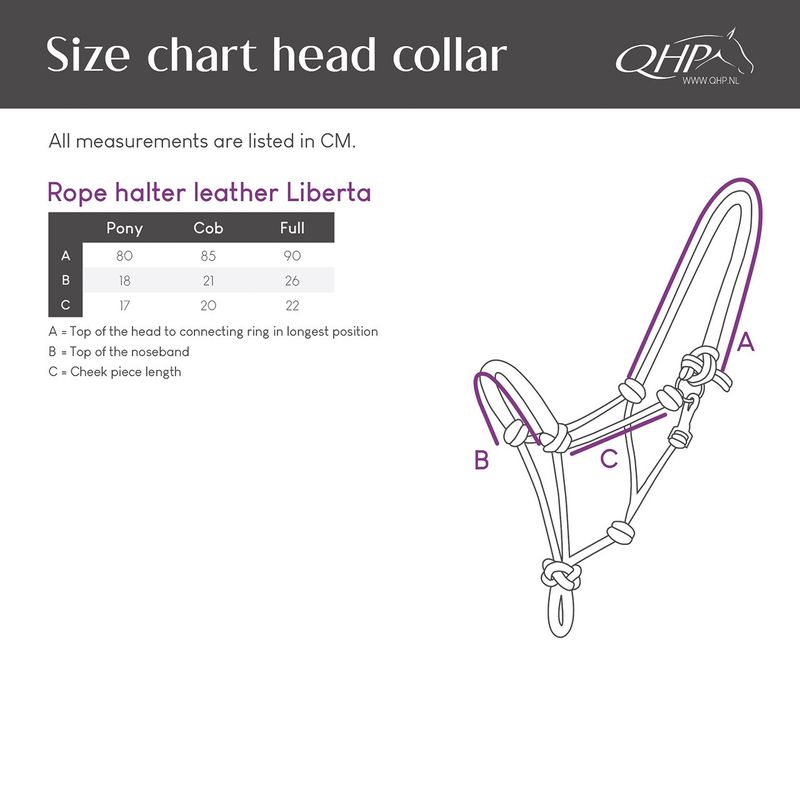 QHP Rope Halter Leather Liberta Brun