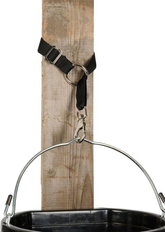 HorseGuard Kay Nylon Justerbar Bøtteholder Sort
