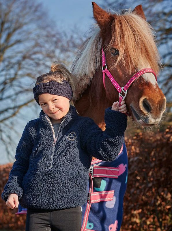 Equipage Joelle Half Zip Teddy Navy