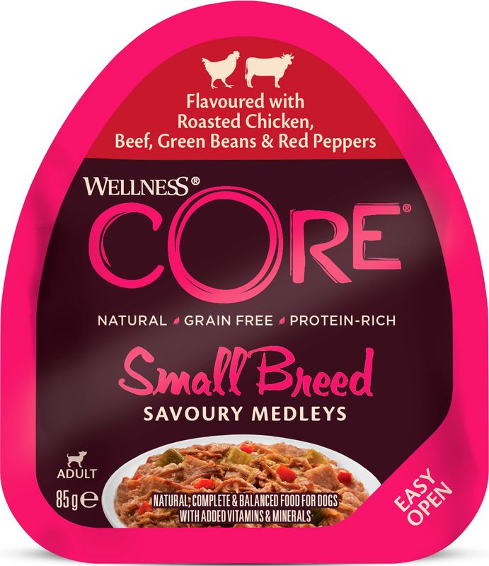 CORE Savoury Medleys Small breed, kylling og storfekjøtt 85g
